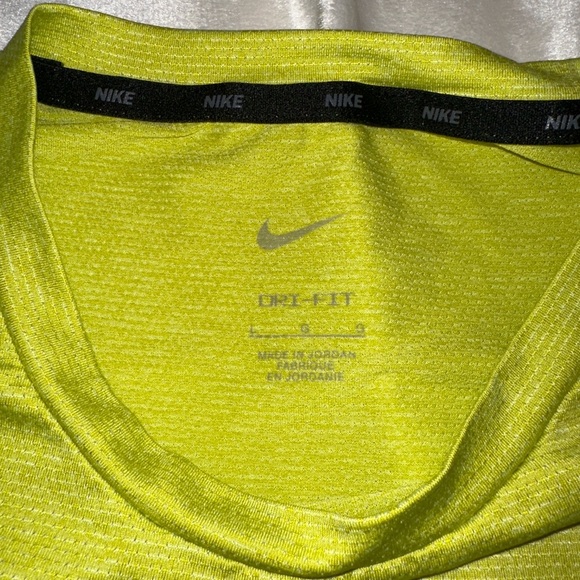 Nike Lime Green Dri-FIT T-Shirt - Picture 2 of 2